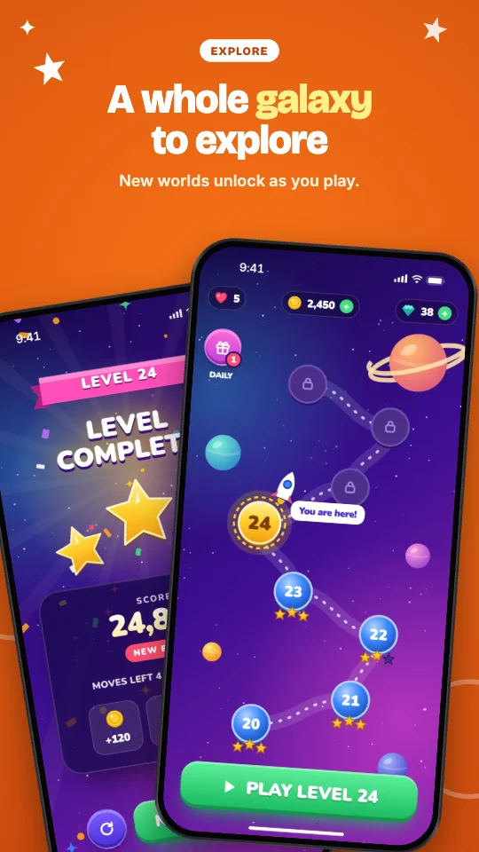 Arcade template on an Android phone screenshot