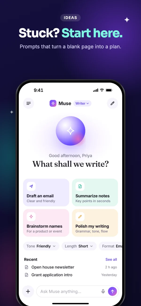 Aurora template, iPhone screenshot 2