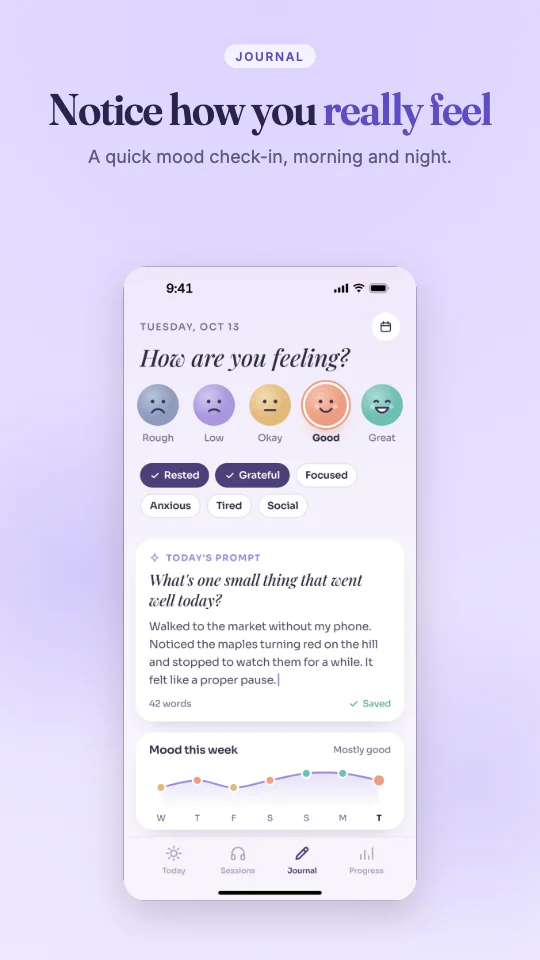Bloom template on an Android phone screenshot