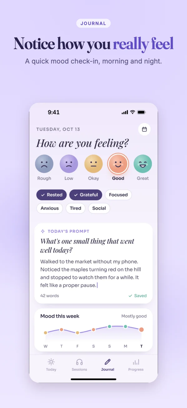 Bloom template, iPhone screenshot 2