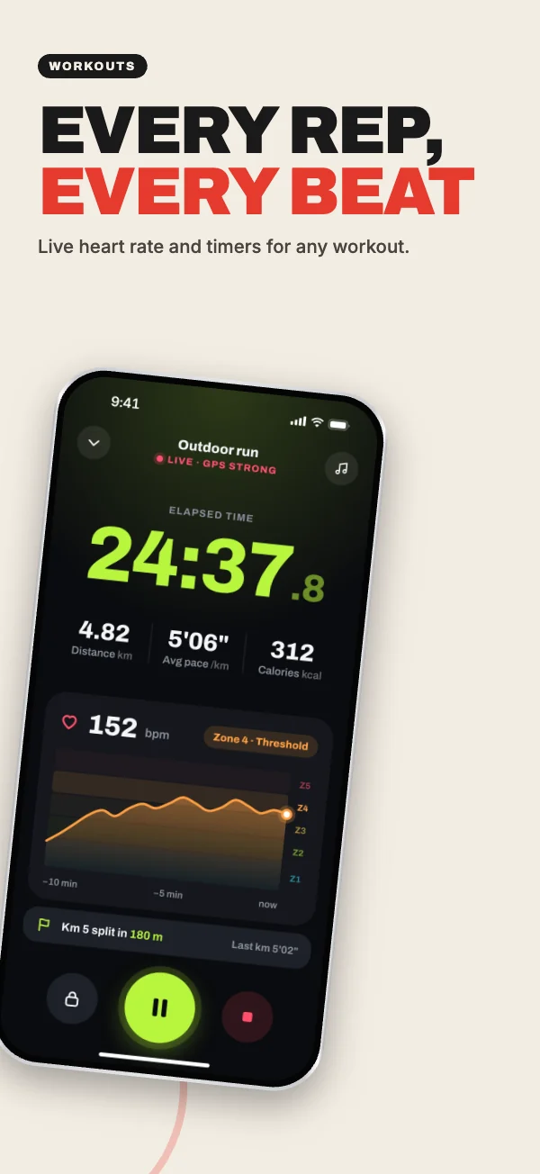 Bold Type template, iPhone screenshot 2