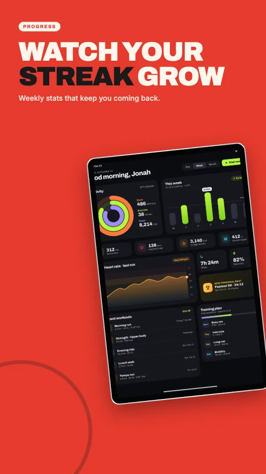 Bold Type template on an Android tablet screenshot
