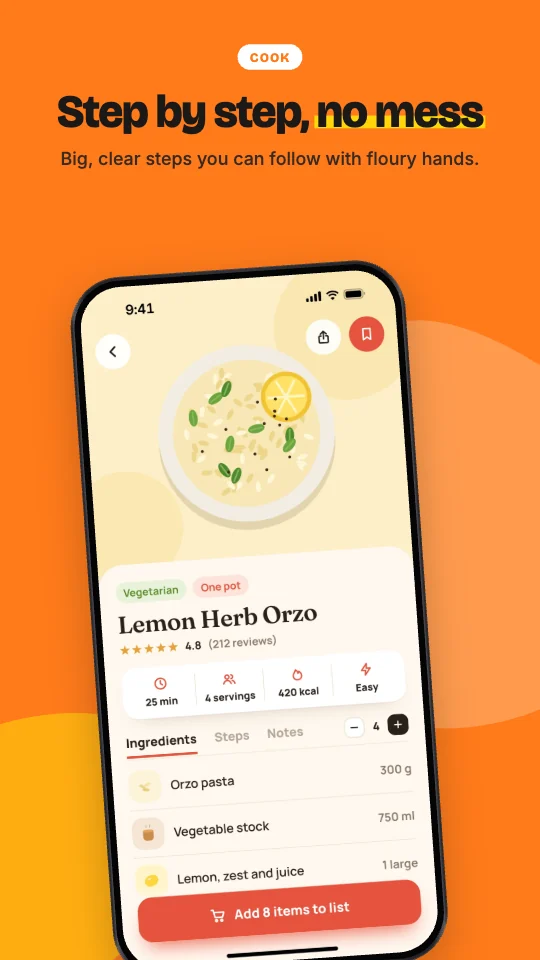 Citrus template on an Android phone screenshot