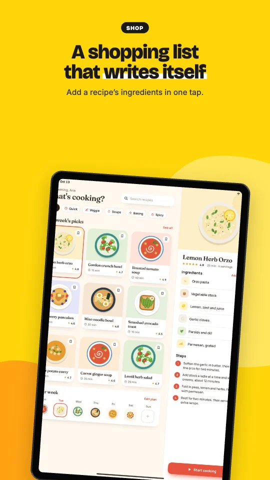 Citrus template on an Android tablet screenshot