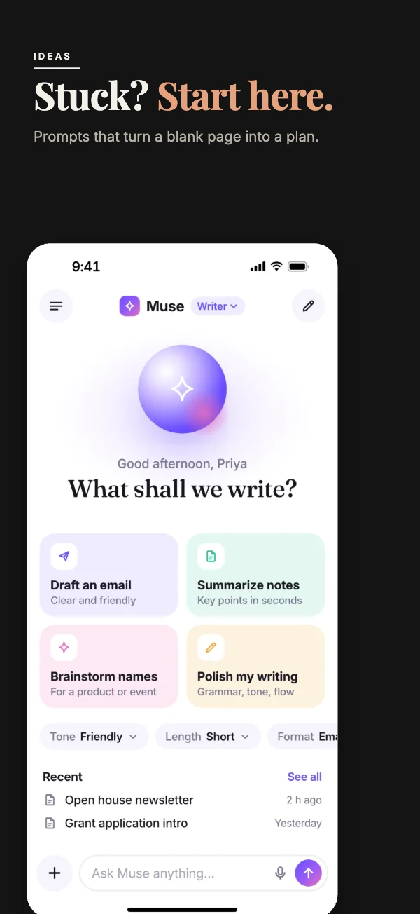 Editorial template, iPhone screenshot 2