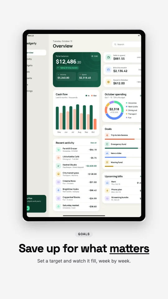 Mono template on an Android tablet screenshot