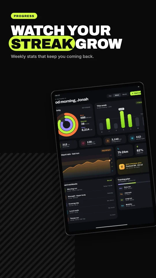 Pulse template on an Android tablet screenshot