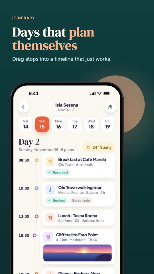 Voyage template on an Android phone screenshot