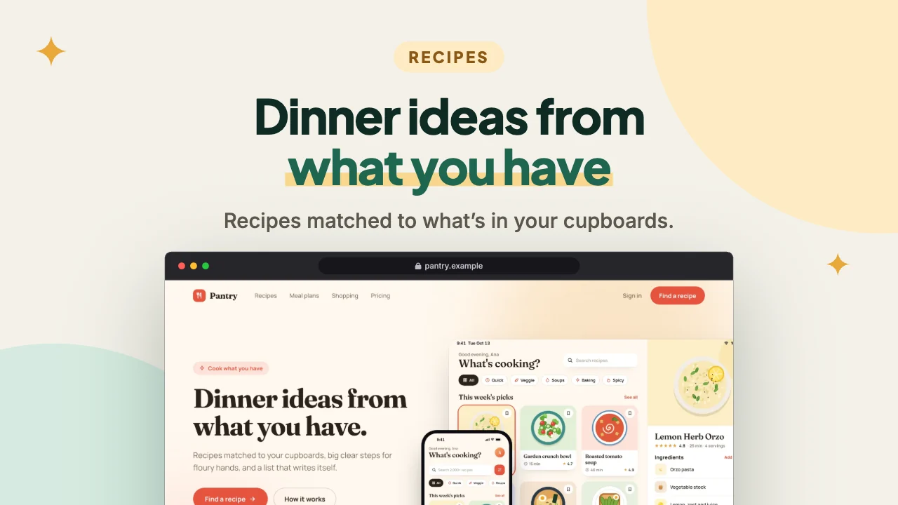 A website in a browser window on the Linen template